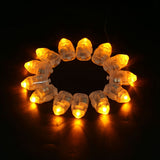 1 Set/50Pcs Waterproof LED Lights for Paper Lantern Ballon Wedding Party Decor Yellow