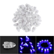 1 Set/50Pcs Waterproof LED Lights for Paper Lantern Ballon Wedding Party Decor Blue