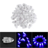 1 Set/50Pcs Waterproof LED Lights for Paper Lantern Ballon Wedding Party Decor Blue