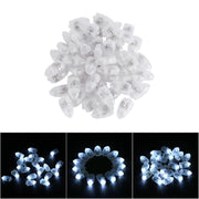 1 Set/50Pcs Waterproof LED Lights for Paper Lantern Ballon Wedding Party Decor White