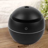USB Essential LED Touch Aroma Ultrasonic Humidifier Oil Diffuser Air Purifier Black