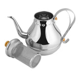 1.2L Stainless Steel Gooseneck Pour Coffee Drip Kettle Tea Filter Pot Indoor