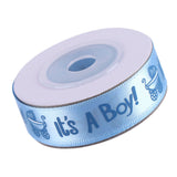 10Yards/Roll IT IS A BOY Baby Shower Christening Party Favor Gift Stain Ribbon Blue
