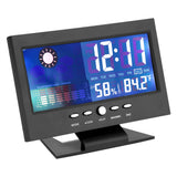 Digital Temperature Humidity Meter Clock Alarm Comfort Level Weather Forecasts Calendar