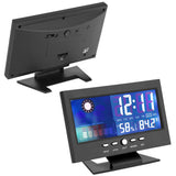 Digital Temperature Humidity Meter Clock Alarm Comfort Level Weather Forecasts Calendar