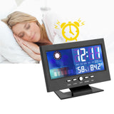 Digital Temperature Humidity Meter Clock Alarm Comfort Level Weather Forecasts Calendar