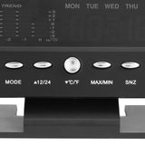 Digital Temperature Humidity Meter Clock Alarm Comfort Level Weather Forecasts Calendar