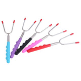 5Pcs Telescoping BBQ Marshmallow Hot Dog Skewers Forks Roasting Sticks Camping