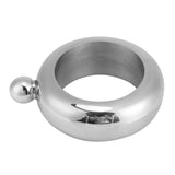 Bracelet Shaped Hip Flask Stainless Steel Flagon Wine Bottle Whiskey Drinkware Funnel (Silver)