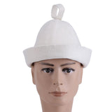 White Wool Felt Sauna Hat Cap for Russian Banya Sauna Hut With Hang Loop Supply