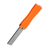 Outdoor Camping Folding Double Sided 400/600# Sharpener Stone Whetstone Sharpening Tool(Yellow)