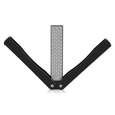 Outdoor Camping Folding Double Sided 400/600# Sharpener Stone Whetstone Sharpening Tool (Black) In Australia - Darrahopens