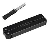 Outdoor Camping Folding Double Sided 400/600# Sharpener Stone Whetstone Sharpening Tool (Black)