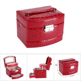 3 Layers Jewelry Necklace Ring Storage Box Case Lady Gift Home Supplies