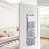 3 Pockets Cotton Linen Wall Hanging Storage Bag Door Pouch Bedroom Home Office Organizer Gray In Australia - Darrahopens