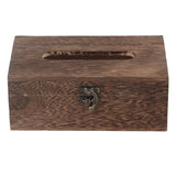 1Pc Wooden Retro Tissue Box Paper Napkin Holder Case Home Car Decor #1 22*12*10cm