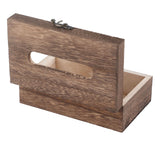 1Pc Wooden Retro Tissue Box Paper Napkin Holder Case Home Car Decor #1 22*12*10cm