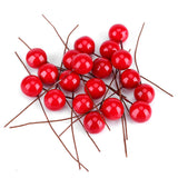 100pcs Artificial Red Holly Berry Christmas Home Decoration Hanging Ornaments In Australia - Darrahopens