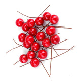 100pcs Artificial Red Holly Berry Christmas Home Decoration Hanging Ornaments