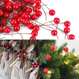 100pcs Artificial Red Holly Berry Christmas Home Decoration Hanging Ornaments