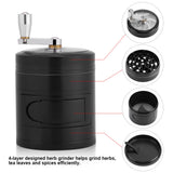 Manual Operated Zinc Alloy Herb Spice Kitchen Grinder with Crank Handle