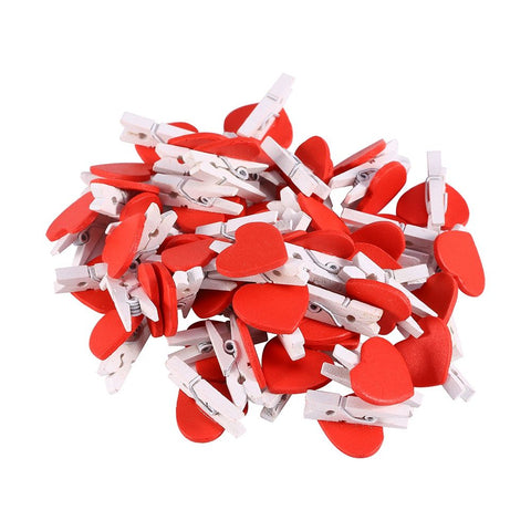 Heart Wooden Pegs Pins Memo Picture Photo Clips Wedding Xmas Party Decoration SS In Australia - Darrahopens