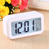 LED Backlight Digital Snooze Desk Alarm Clock Temperature Calendar Display Local