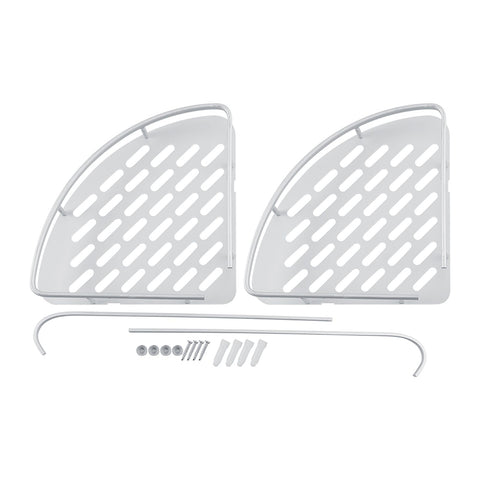 Aluminum Dual Tier Shower Caddy Shelf Bathroom Corner Rack Storage Towel Holder In Australia - Darrahopens