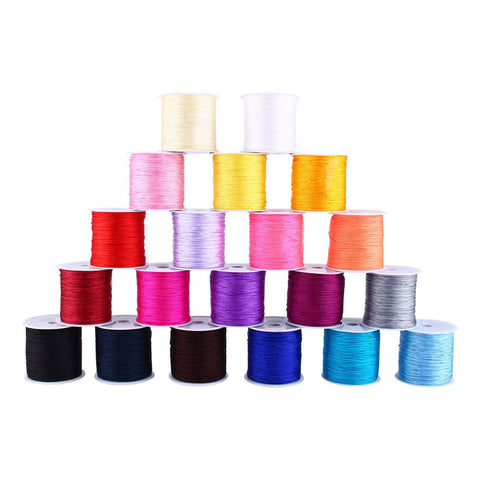 100M x 0.8mm Nylon Chinese Knot Cord Rattail Macrame Shamballa Thread String Red In Australia - Darrahopens