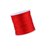 100M x 0.8mm Nylon Chinese Knot Cord Rattail Macrame Shamballa Thread String Red
