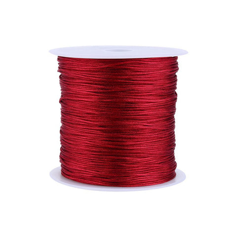 100M X 0.8mm Nylon Chinese Knot Cord Rattail Macrame Thread String Burgundy In Australia - Darrahopens