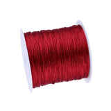 100M X 0.8mm Nylon Chinese Knot Cord Rattail Macrame Thread String Burgundy