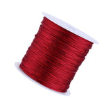 100M X 0.8mm Nylon Chinese Knot Cord Rattail Macrame Thread String Burgundy