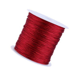100M X 0.8mm Nylon Chinese Knot Cord Rattail Macrame Thread String Burgundy