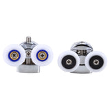 Twin Top Bottom Zinc Alloy Shower Door Rollers Runners Wheels 26mm Wheel