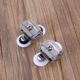 Twin Top Bottom Zinc Alloy Shower Door Rollers Runners Wheels 26mm Wheel