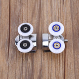 Twin Top Bottom Zinc Alloy Shower Door Rollers Runners Wheels 26mm Wheel