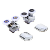 Twin Top Bottom Zinc Alloy Shower Door Rollers Runners Wheels 26mm Wheel