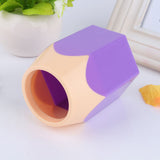 Creative Makeup Brush Holder Pen Vase Pencil Pot Stationery Box Desk Container(Purple)