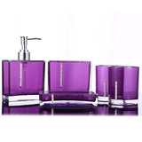 5PC/Set Acrylic Bathroom Accessories Bath Cup Bottle Toothbrush Holder Soap Dish In Australia - Darrahopens