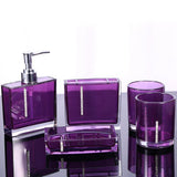 5PC/Set Acrylic Bathroom Accessories Bath Cup Bottle Toothbrush Holder Soap Dish In Australia - Darrahopens