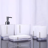 5PCS Suit Acrylic Bathroom Accessories Set Bath Cup Toothbrush Holder Soap Dish