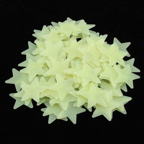 100pcs 3D Wall Glow In The Dark Star Stickers Decal In Baby Kid Nursery Bedroom In Australia - Darrahopens