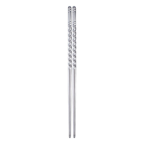 2 Pairs Chinese Fashion Anti skip Stainless Steel Chopsticks Chop Sticks Silver In Australia - Darrahopens