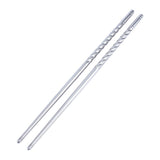 2 Pairs Chinese Fashion Anti skip Stainless Steel Chopsticks Chop Sticks Silver In Australia - Darrahopens