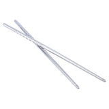 2 Pairs Chinese Fashion Anti skip Stainless Steel Chopsticks Chop Sticks Silver