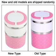 2 Layer Stainless Steel Insulation Thermo Thermal Lunch Box Food Container Hot