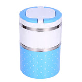 2 Layer Stainless Steel Insulation Thermo Thermal Lunch Box Food Container Hot