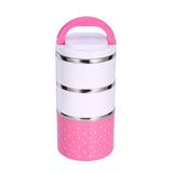 3 Layer Stainless Steel Insulation Thermo Thermal Lunch Box Food Container Hot