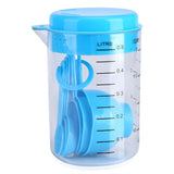 7Pcs Set Plastic Measuring Cups Spoons Measure Tea Coffee Kitchen Utensil Blue In Australia - Darrahopens